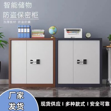 公司貨附發票 保險櫃 文件櫃 儲物櫃 矮櫃 電子保密柜矮柜指紋文件柜密碼鎖家用保密柜智能加厚帶鎖儲物柜 最低價 快速出貨