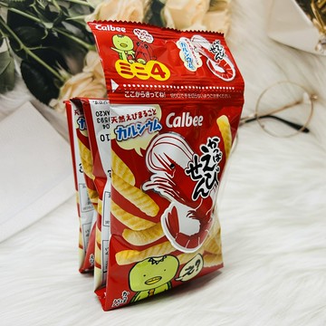 日本 Calbee 加樂比 四連 蝦條 48g 蝦仙貝｜全店$199免運