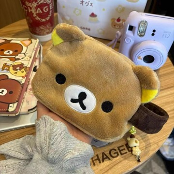 輕松熊化妝包 日系可愛Rilakkuma輕松熊化妝包雜物收納包大容量便攜拍立得包