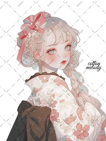 original sticker no.1304 人物貼紙 原創貼紙 人物插畫貼紙 女孩貼紙 原創人物貼紙