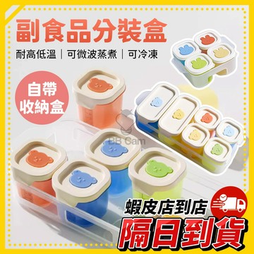 隔日到貨🚚 食物分裝儲存盒 副食品分裝盒 副食品盒 製冰盒 可微波加熱 冷凍矽膠冰模 寶寶副食品 收納盒 分隔冷凍保存盒