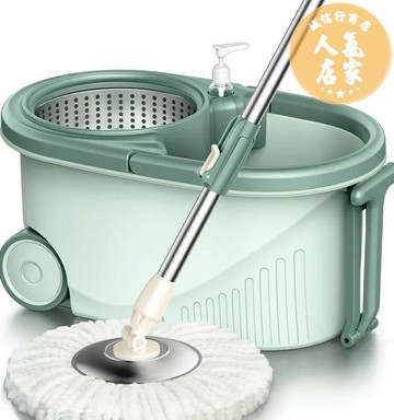 刮水桶 旋轉拖把 拖把組 佳幫手家用托把免手洗拖地神器大滾輪一拖凈洗脫分離棉拖旋轉拖把