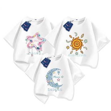🚀隔日到貨🚀大碼短袖母子裝短袖全家服親子T恤2026新款親子裝炸街全家裝韓系上衣情侶上衣短袖上衣百搭首選ins風卡通印花