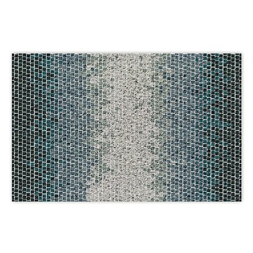 好物良品 藝術系列 大尺寸可剪裁玄關大門絲圈刮泥墊 120 x 80cm  海洋印象 藍色  1個