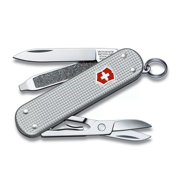 VICTORINOX 瑞士維氏 5用ALOX金屬殼瑞士刀-銀 (0.6221)