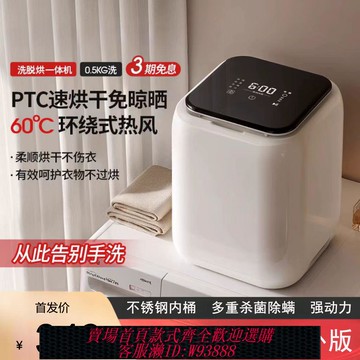 {臺灣公司貨 可打統編}110v全自動內衣褲專用洗衣機迷你洗脫烘洗內褲機小型洗襪子清洗機