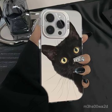 探頭黑貓 防摔 保護殼 蘋果iphone xr i11 i12 13 14 15 16 pro max 78p手機殼