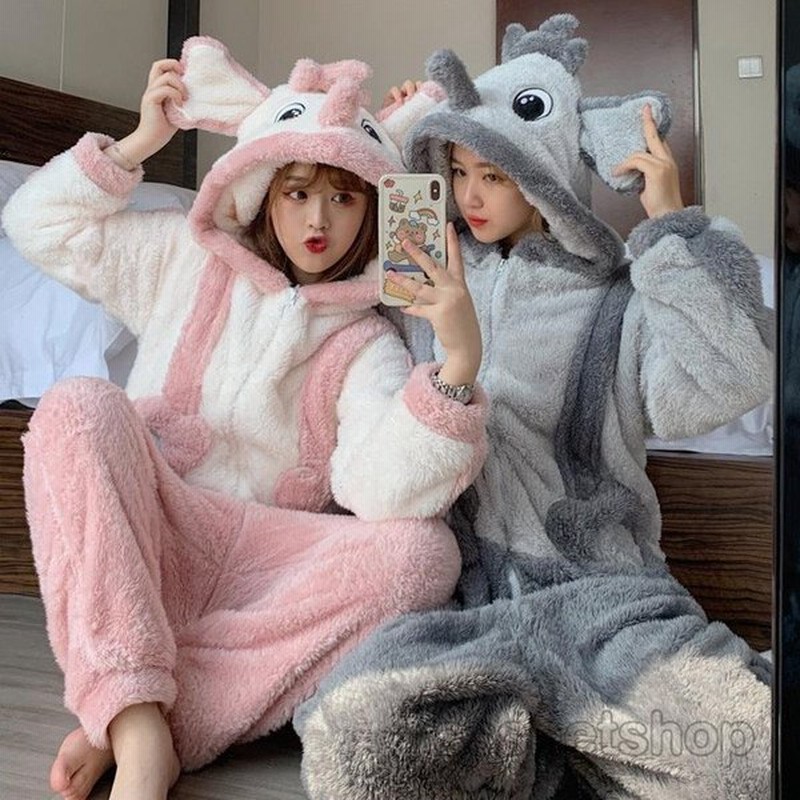 パジャマ レディース ルームウェア フード付き 防寒 超厚手もこもこ 部屋着 冬物 可愛い 快適 着ぐるみ パジャマ 冬用 暖かい 仮装 コスプレ変装 通販 Lineポイント最大0 5 Get Lineショッピング