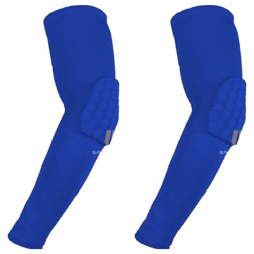 S-SportPlus+ 蜂窩護肘 藍色 S 尺寸 - 運動防護、透氣舒適、靈活支撐  2入