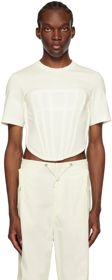 Dion Lee 白色 Corset T 恤