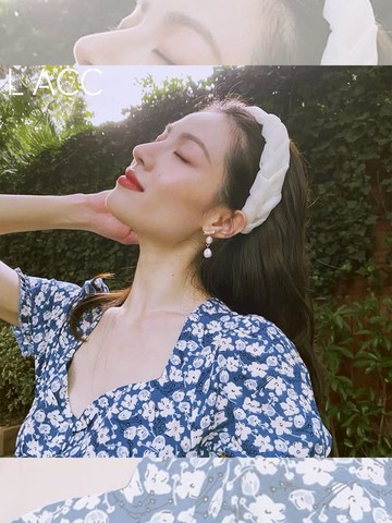 鐘楚曦同款高顱頂發箍顯臉小寬邊麻花編織頭箍小眾頭飾