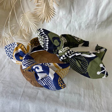 髮箍/兔耳髮箍/萬花筒/黃藍/綠