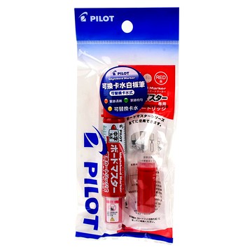 百樂可換卡水白板筆-1筆1卡水-紅色