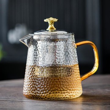 玻璃茶壺過濾泡茶壺家用單壺耐高溫錘紋花茶電陶爐煮茶器茶具套裝