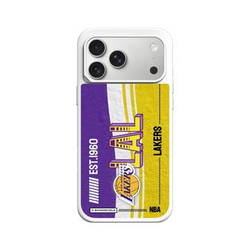 iPhone 17 Pro Max SolidX 白 - NBA - 復古球員卡-洛杉磯湖人 L.A. Lakers - Vintage Card