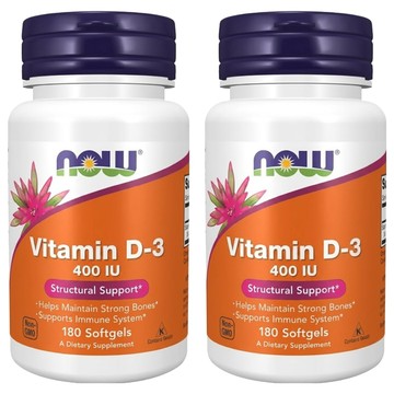 NOW Foods 台灣公司貨 維他命D  180顆  2罐