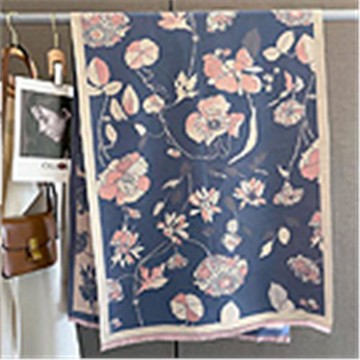 【Decoy】風格時尚 韓版秋冬雙面印花加厚仿羊絨披肩圍巾/顏色可選