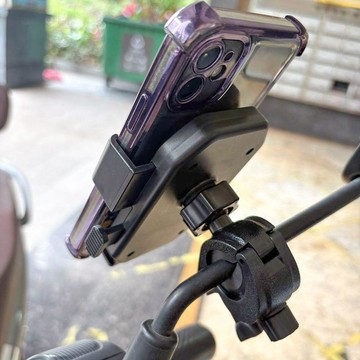 ⭐臺灣有貨🌈免運⭐摩托車踏板車後視鏡手機支架電動車手機導航支架車把外賣後視鏡杆熱銷爆款
