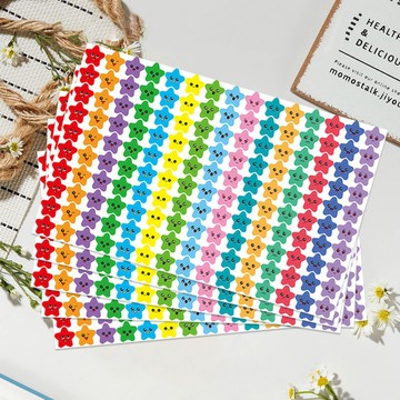 ⚡免運臺灣出貨⚡彩色奬勵錶揚五角星紅花學生幼兒園貼紙大拇指錶揚貼奬勵專用