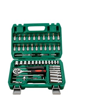 多件式工具組 【銳達】汽修套裝工具 53件汽修套裝丨24齒 修車棘輪套筒 扳手大全 汽保工具 套筒組合箱