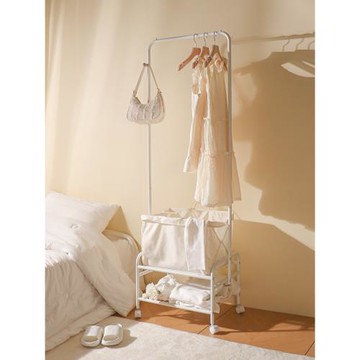輕奢落地衣帽架臥室多功能雙笙掛衣架室內移動晾衣架隔夜衣服收納