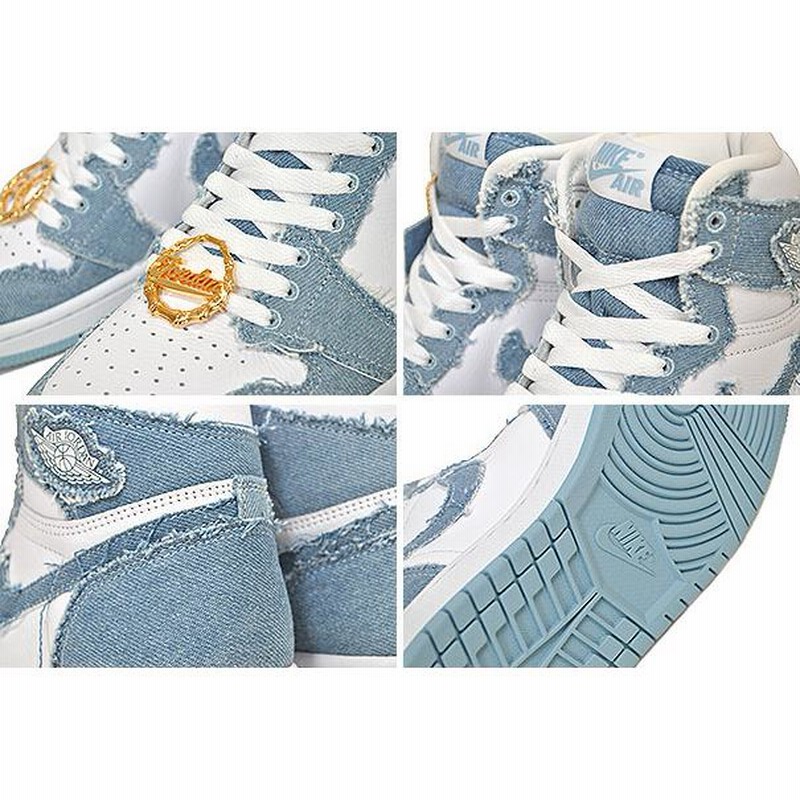 NIKE WMNS AIR JORDAN 1 RETRO HIGH OG denim/white-worn blue dm9036 ...