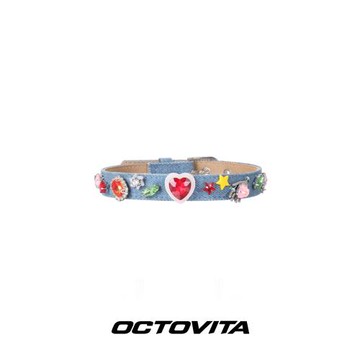  MIC趙泳鑫同款OCTO VITA多巴胺牛仔choker 千禧辣妹Y2K鎖骨鏈