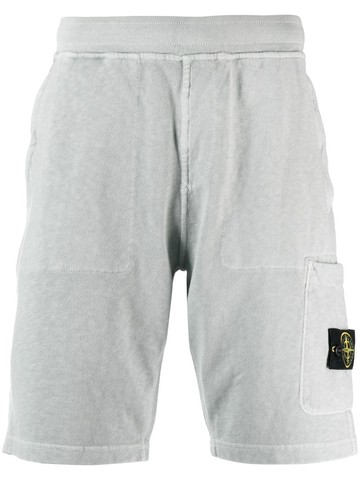 Stone Island - Compass-motif cotton shorts - men - Cotton - L - Grey