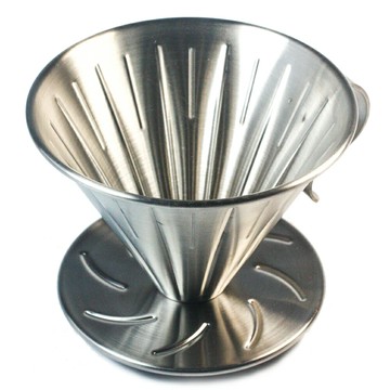 【對的咖啡】1-4人不銹鋼錐形圓孔咖啡濾杯