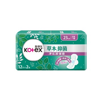 [箱購]靠得住草本加強日薄23cm 12片2包x 6SET組
