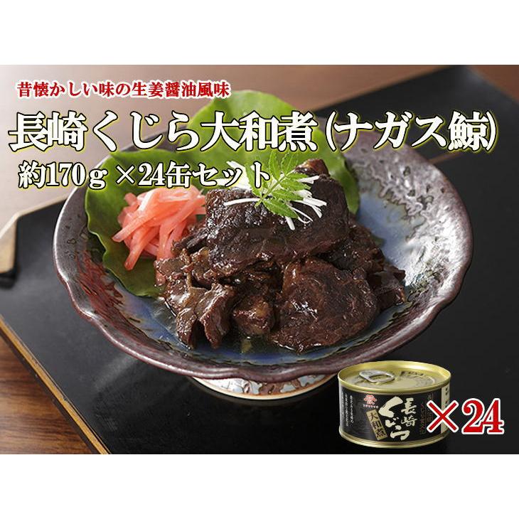 日野商店 長崎くじら大和煮 ナガス鯨 170g 24個セット 3016-24（常温）