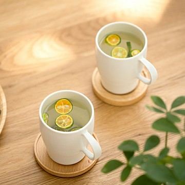 進口兒童喝水杯子帶手柄秸稈漱口水杯簡約情侶塑料隨手杯家用