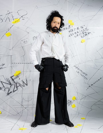 INF 22AW 解構落地破口寬褲