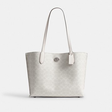 WILLOW 經典 SIGNATURE 塗層帆布托特手袋