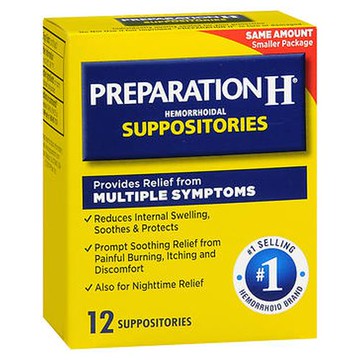 Preparation H Hemorrhoidal Suppositories 12 Each by Preparation H