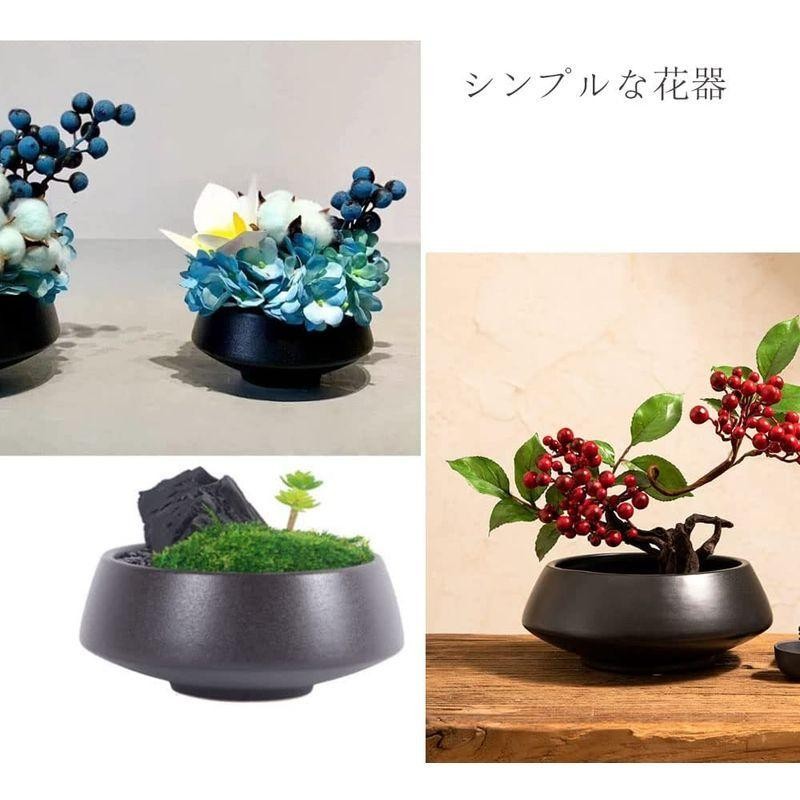 壺・花瓶・花器・生け花・陶器・華道直径19cm - 陶芸