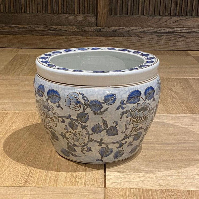 sunshine 昭和レトロ　古民家・骨董。 陶器製茶色水鉢・睡蓮鉢 sunshine 昭和レトロ 古民家・骨董。 陶器製茶色水鉢・睡蓮鉢 sunshine