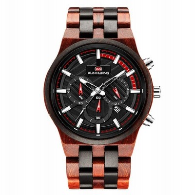 RORIOS watch 木製腕時計 メンズ 天然木 人気 時計 夜光 個性的 軽量クオーツ ウッドウォッチ トラベル おしゃれ カジュアル