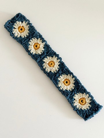 鈎織花祖母格髮帶