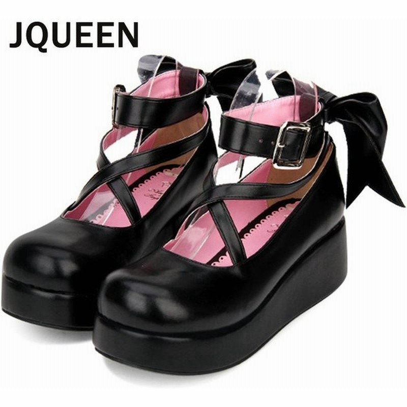 Jqueen ロリータ 靴 レディース 厚底パンプス リボン シンプル定番ロリータパンプ ストラップパンプス お嬢様 ヒール5cm Shoes ゴスロリ 可愛い ロリータ 通販 Lineポイント最大0 5 Get Lineショッピング