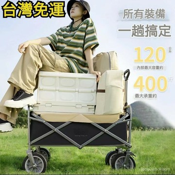 訂金！戶外野營車超市購物拉桿小拉貨手推購物車地推車折疊便攜傢用