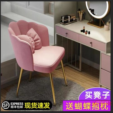 網紅凳子椅子化妝椅易書桌椅梳妝椅餐椅家用餐廳靠背椅速賣通代發