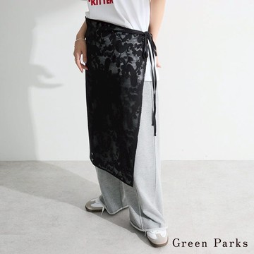 Green Parks 透明緹花蕾絲綁帶裙(06000658100)