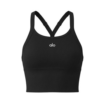 alo Seamless Ribbed Favorite Bra Tank 無縫羅紋運動內衣背心 黑色 Black
