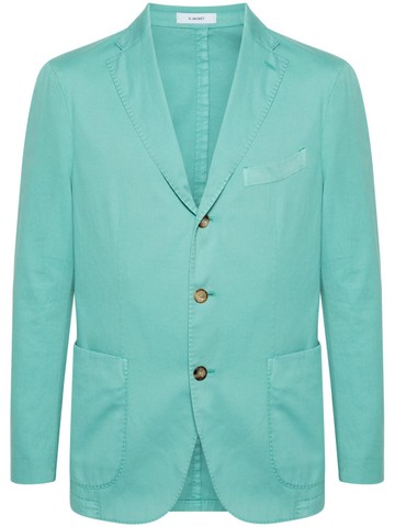 Boglioli - single-breasted blazer - men - Cotton/Elastane/Cupro - 54 - Blue