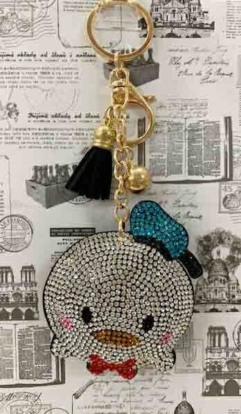 【震撼精品百貨】Donald 唐老鴨 迪士尼唐老鴨鑲鑽造型鑰匙圈-Q版唐老鴨#58462 震撼日式精品百貨