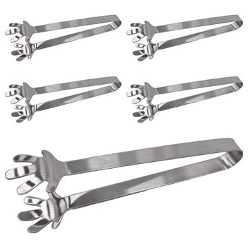 KOUJI叩吉好物 可愛不鏽鋼冰塊夾 430不鏽鋼材質  手掌款  5個