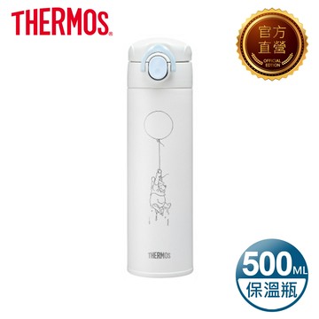 【THERMOS 膳魔師】不鏽鋼真空保溫瓶500ml-小熊維尼星空露營篇(JOK-500WP-WW)