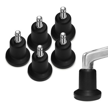 固定輪-高-止滑加高型固定輪 辦公椅輪子 椅腳墊 防滑墊片 固定腳設計 (一組5個) 直插式配件 安全防滑