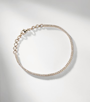 Stone and Strand 14kt gold bracelet with diamonds
